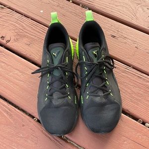 Puma Black and Green Training Shoes